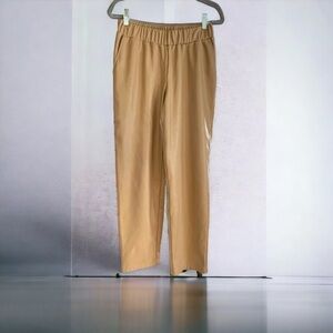 Lisadnyc the Drop, faux leather pants, size M, comfortable wide elastic waist